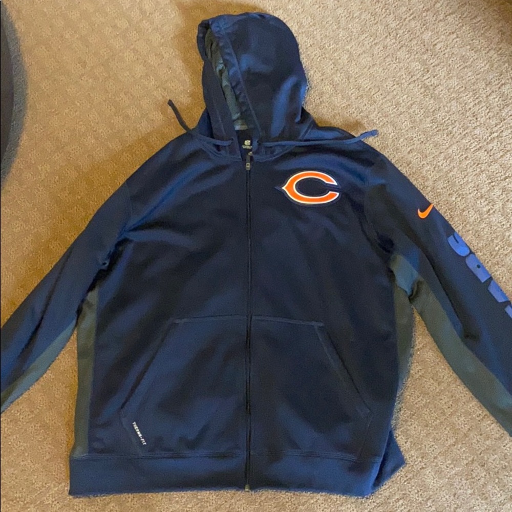 Chicago Bears Therma Fit Nike Full Zip On-Field